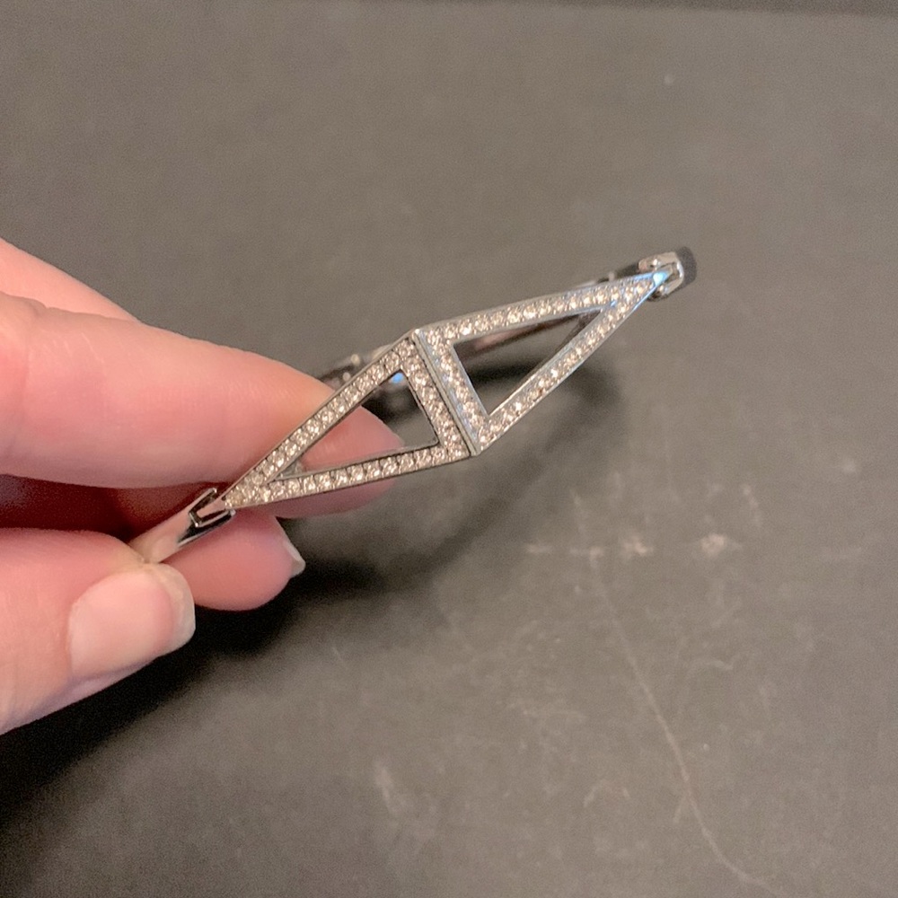 Chloe + Isabel Bracelet - Pave - Silver - Modern- Minimalist- Triangle